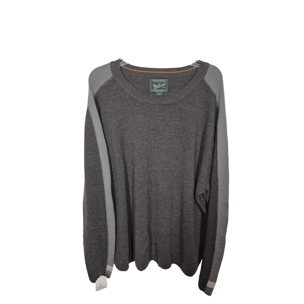 Woolrich Trail Blaze‎ Crew  Sweater Mens 2XL Slate 100% Wool Long Sleeve NEW